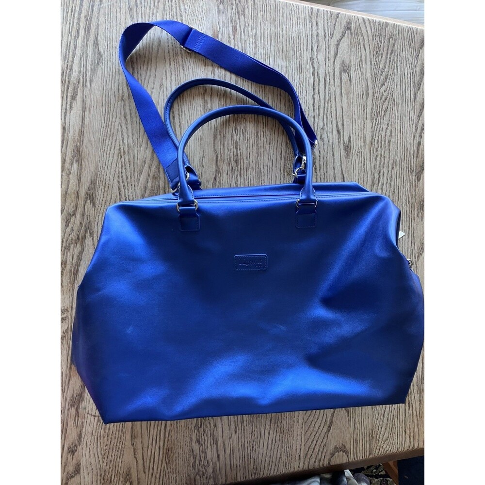 Lipault Paris Blue Large Weekend Bag With Pocket Carry On Luggage 19''